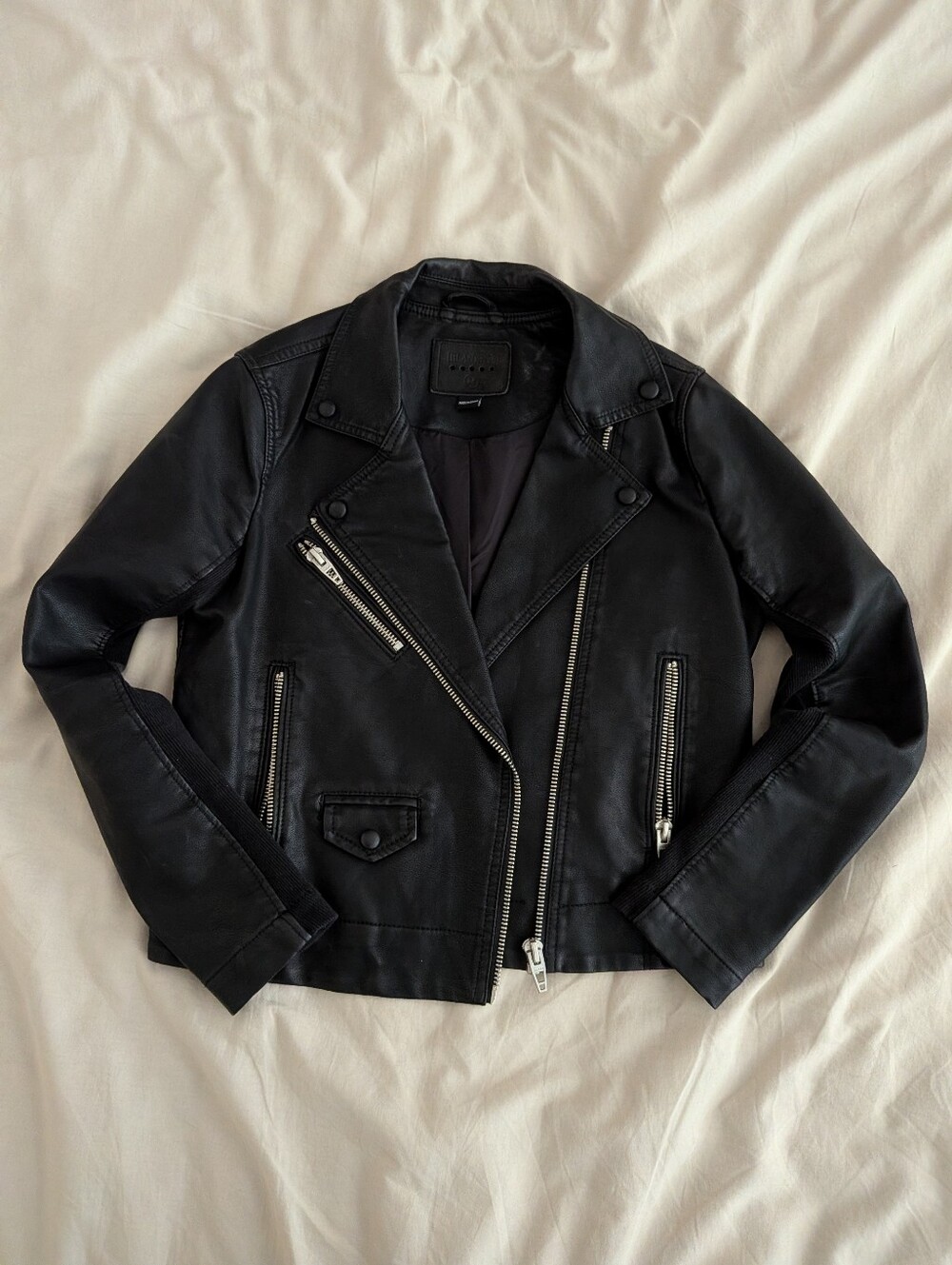 Blank NYC Black Leather Moto Jacket